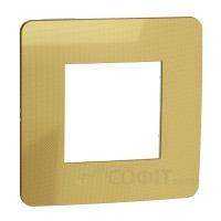 Рамка 1-постова, золото/білий, Unica New Studio Metal, NU280259 Schneider Electric