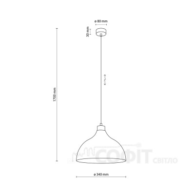 Підвісний світильник TK Lighting CAP BEIGE, 5664