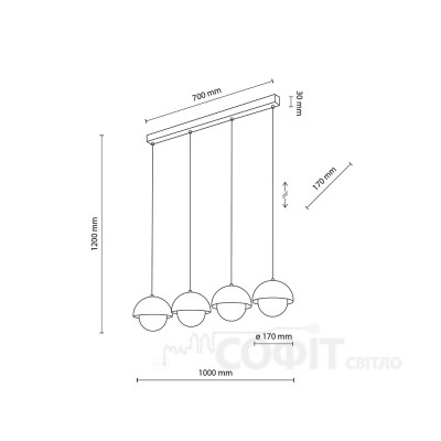 Підвісний світильник TK Lighting BONO OCHRA, 10267