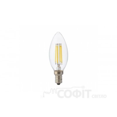 Лампа светодиодная C37 свеча Velmax Filament 6W E14 4100К 220V 21-42-22