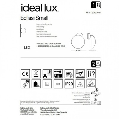Бра Ideal Lux Eclissi ap small 259048