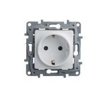 Розетка із заземленням, білий, Legrand Etika 672221