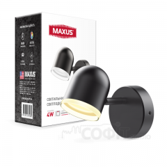 Світовий світильник MAXUS MSL-01C 4W 4100K чорний (1-MSL-10441-CB)