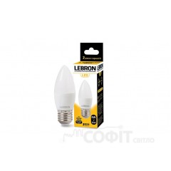 Лампа світлодіодна LED Lebron L-C37 6W E27 4100K 220V 480Lm 11-13-50