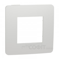 Рамка 1-постова, білий/білий, Unica New Studio Color, NU280218 Schneider Electric