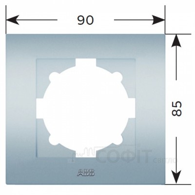 Рамка 1 пост ABB Cosmo белый 612-010200-271