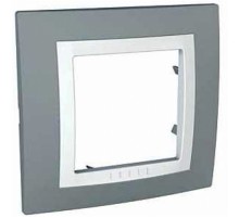Рамка Unica MGU2.002.858 1М сірий техно/білий. Schneider Electric Basic