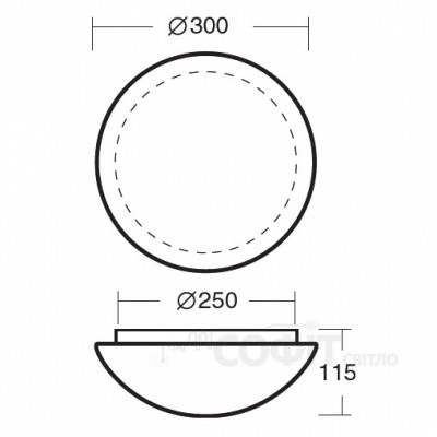 Светильник Osmont Aura 8 42708 IN-12BT13/013   Настенно потолочный