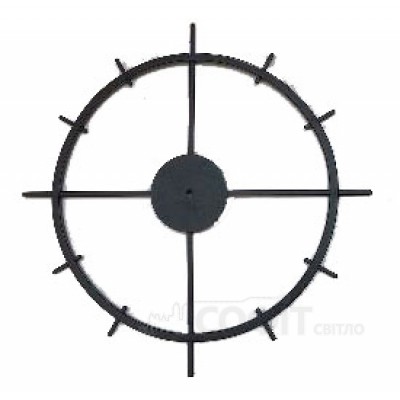 Часы настенные кованые КС006 Черный, диаметр 420мм