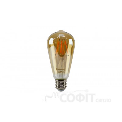 Лампа светодиодная ST64 Velmax Filament 4W E27 2500К 220V 21-43-25