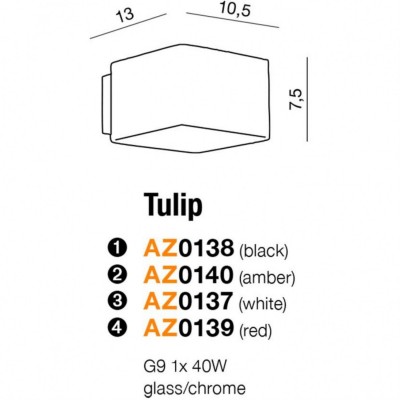 Бра AZzardo TULIP RED AZ0139