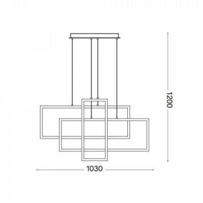 Подвесной светильник Ideal Lux FRAME SP RETTANGOLO BIANCO 253589