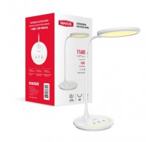 Настольная лампа MAXUS Desk Lamp 12W 3CCT WH, Белая, 1-MDL-12W-WSmile