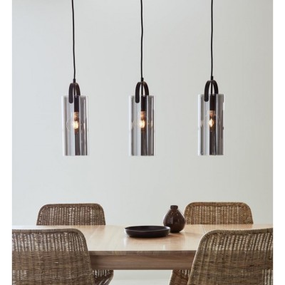 Підвісний світильник MarkSlojd Sweden GLORY Pendant 3L Black/Smoke 108219