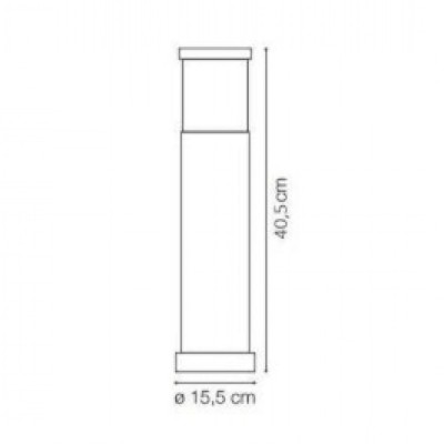 Стовпчик Ideal Lux TRONCO PT1 H40 NERO 248295