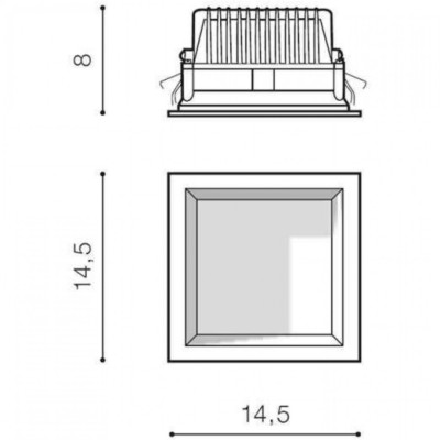 Точковий світильник AZzardo AIDA SQUARE 16W 3000K WH AZ4228