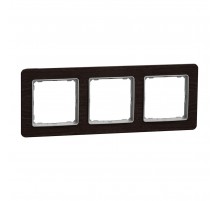Рамка 3-постова, венге, Sedna Elements SDD381803, Schneider Electric