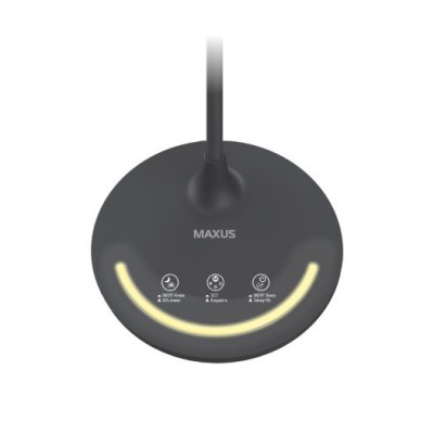 Настільна лампа MAXUS Desk Lamp 12W 3CCT BL, Чорна, 1-MDL-12W-BSmile Настільна лампа MAXUS Desk Lamp 12W 3CCT BL, Чорна, 1-MDL-12W-BSmile