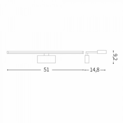 Бра Ideal Lux ALMA AP 12W OTTONE SATINATO 224954