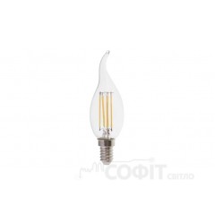 Світлодіодна лампа C37 Свічка на вітрі Feron LB-59 4W E14 2700K Filament