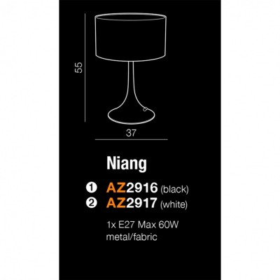 Настільна лампа AZzardo NIANG WHITE AZ2917
