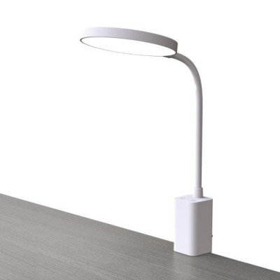 Настільна лампа акумуляторна MAXUS Desk Lamp 10W 3CCT WH CLIP Battery, Біла, 1-MDL-10W-CLIP, на струбцині