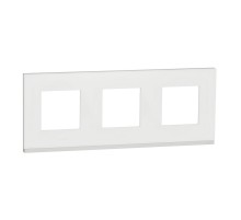 Рамка 3-постова, матове скло/білий, Unica New Pure, NU600689 Schneider Electric