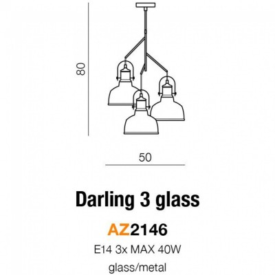 Підвісний світильник AZzardo DARLING 3 GLASS AZ2146