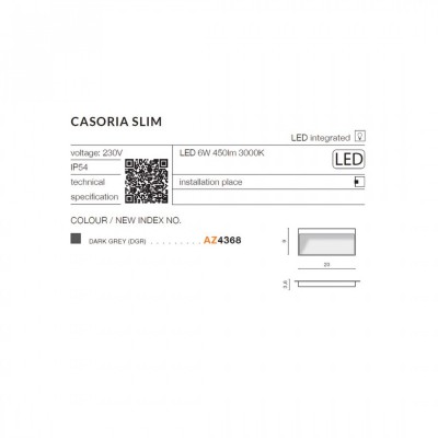 Подсветка лестницы AZzardo CASORIA SLIM DGR AZ4368