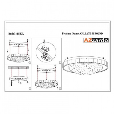 Люстра AZzardo GALLANT 50 ROUND AZ1593