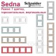 Рамка Sedna SDN5801323 слон. кістка 3 посту вертикальний. Schneider Electric