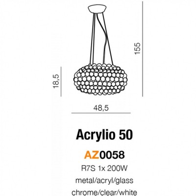Люстра AZzardo ACRYLIO 50 PENDANT AZ0058