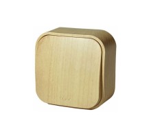 Перемикач одноклавішний накладний Legrand Quteo (Forix) Дерево 782264