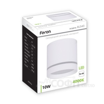 Светильник накладной LED Feron AL543 10W белый