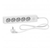 Удлинитель Unica Extend 5 гнезд 1,5м Белый ST9451W Schneider Electric