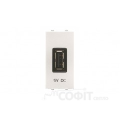 USB заряджання ABB Zenit білий 1 мод., N2185 BL