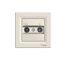 Розетка ТВ /Радио проходная (4Дб) кремовый Asfora EPH3300223 TV/R Schneider Electric