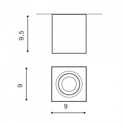 Точечный светильник AZzardo BRANT SQUARE IP44 WHITE AZ2822