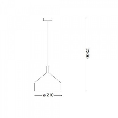 Подвесной светильник Ideal Lux YURTA SP1 D21 NERO 281568