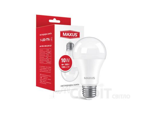 Лампа світлодіодна A60 Maxus 1-LED-776 A60 10W 4100K 220V E27