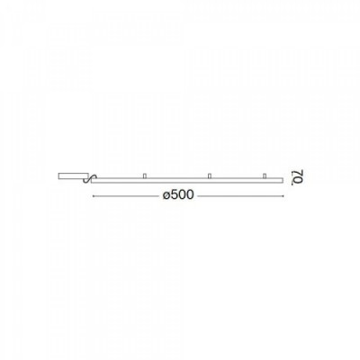 Люстра Ideal Lux ORACLE SLIM PL D050 ROUND BK 3000K 265988 Люстра Ideal Lux ORACLE SLIM PL D050 ROUND BK 3000K 265988