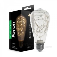 Лампа світлодіодна декоративна ST64 Feron LB-379 2W E27 2700K