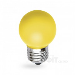Лампа светодиодная G45 Feron LB-37 1W E27 желтая