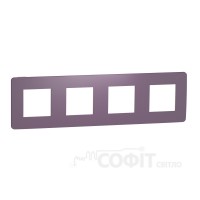 Рамка 4-постова, фіолетовий, Unica New Studio Color, NU280815 Schneider Electric