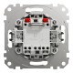 Кнопковий вимикач для жалюзі, без фіксації, алюміній, Sedna Design & Elements SDD113114, Schneider Electric