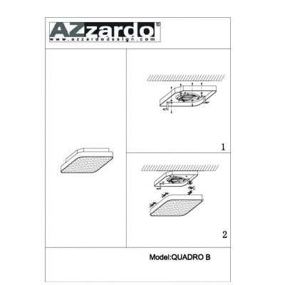 Потолочный светильник AZzardo QUADRO B AZ0203