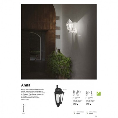 Бра Ideal Lux ANNA AP1 SMALL BIANCO 120430 Бра Ideal Lux ANNA AP1 SMALL BIANCO 120430