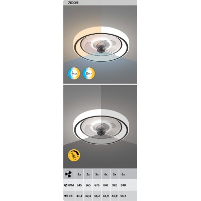Стельова люстра з вентилятором Rabalux 71009 Faustine LED/67W/230V 3000-6000K + пульт Стельова люстра з вентилятором Rabalux 71009 Faustine LED/67W/230V 3000-6000K + пульт
