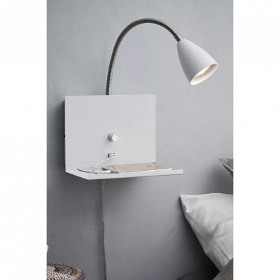 Бра MarkSlojd Sweden LOGI Wall 1L White 107140