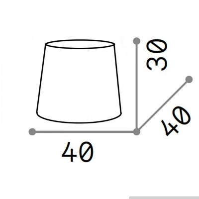 Абажур Ideal Lux SET UP PARALUME CONO D40 NERO 260235